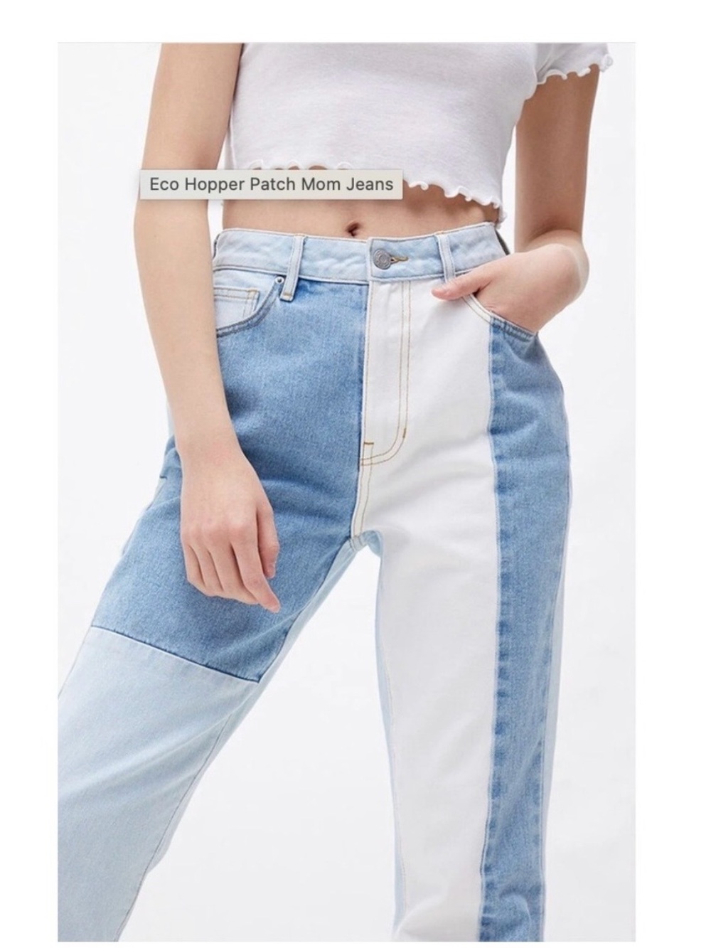 PACSUN Eco Hopper Patch Mom Jeans